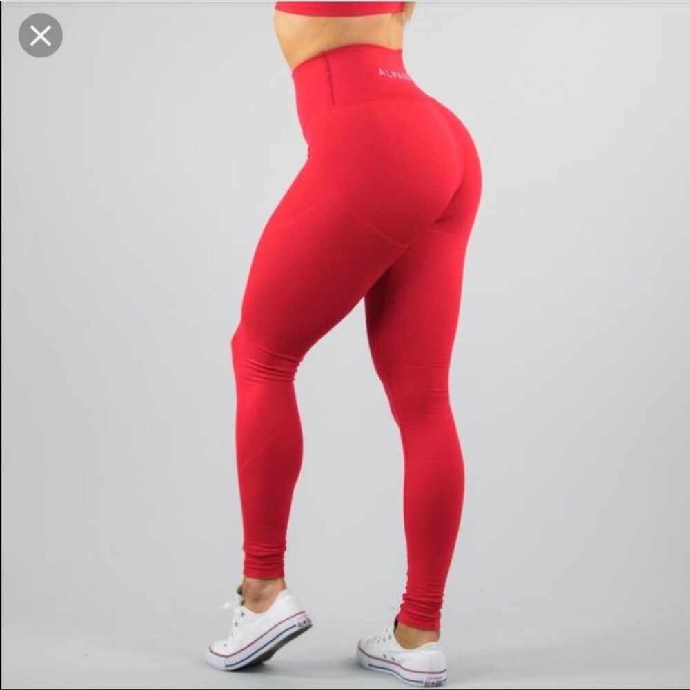 Alphalete red revival leggings